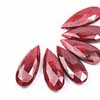 Natural Africa Red Ruby Fine Quality Checker Faceted Long Pear Drop Briolette Beads Quantity Single piece & Sizes from 30mm approx.